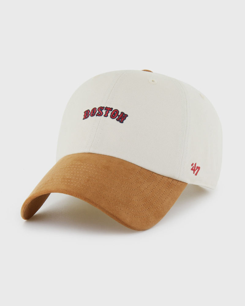 ´47 MLB Boston Red Sox Mini Script Suede Visor Æ47 Clean Up Brown|beige