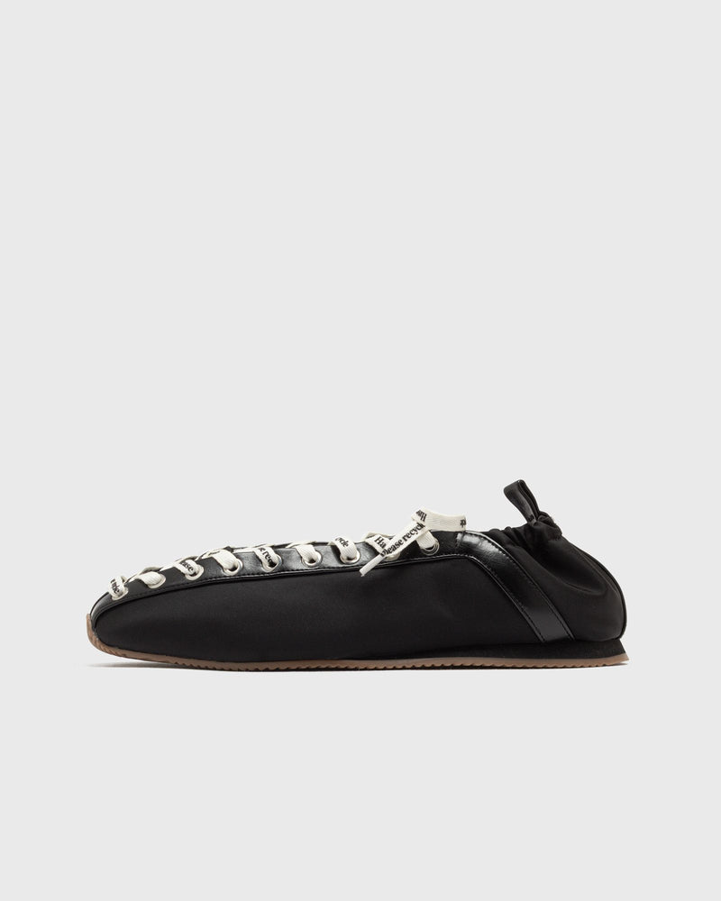 Ganni Lace Up Sporty Ballerina Nylon Black