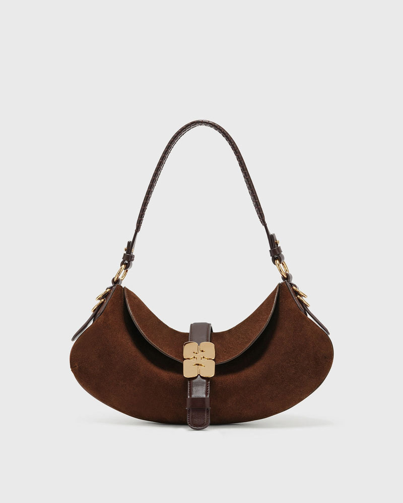 Ganni B-Kat Recycled Suede Pelinova Brown