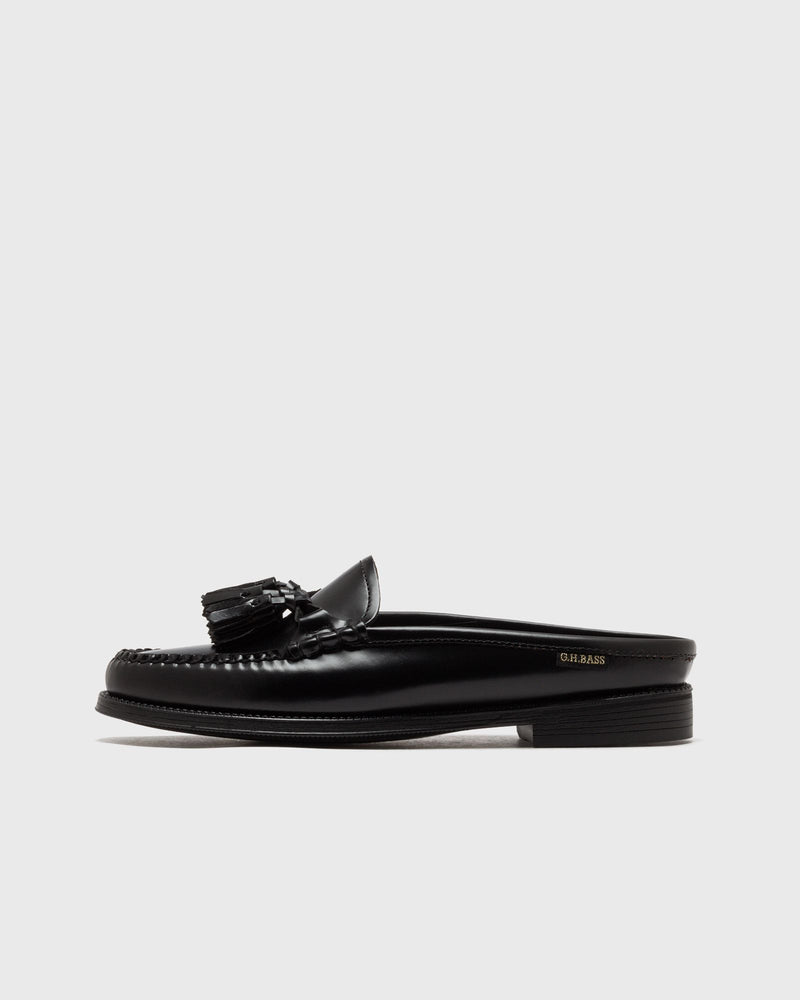 G H Bass Easy Weejun Tetra Tassel Slide Black