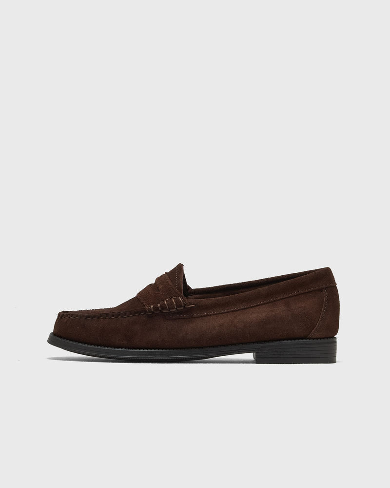 G H Bass Womens Easy Weejun Penny Suede Brown