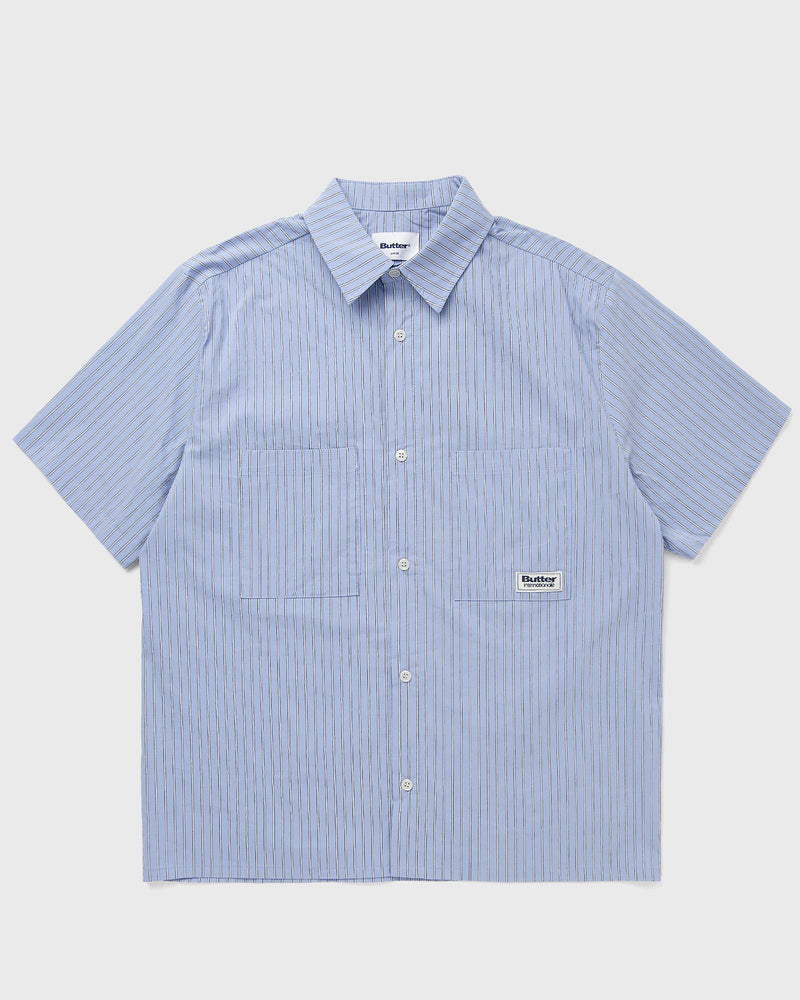 Butter Goods Vertical Stripe S/S Shirt Blue