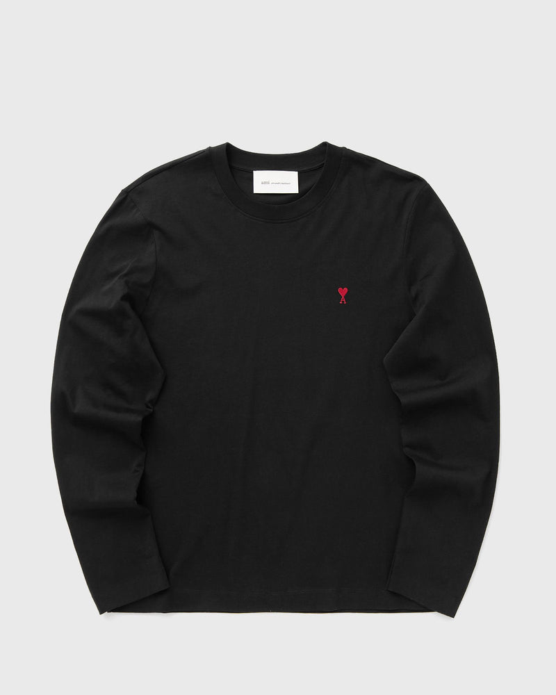 AMI Paris Red AMI de Coeur Longlseeves Tshirt Black