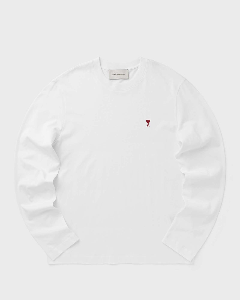 AMI Paris Red AMI de Coeur Longlseeves Tshirt White