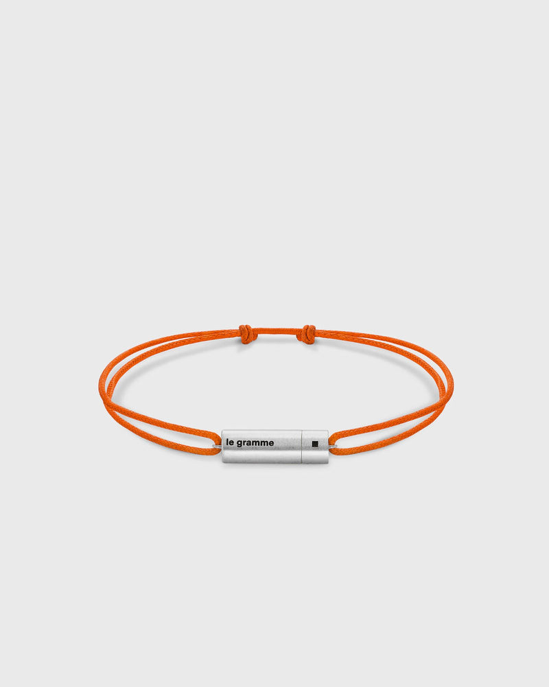 Le Gramme 5G Cable Orange Cord Bracelet Orange|silver