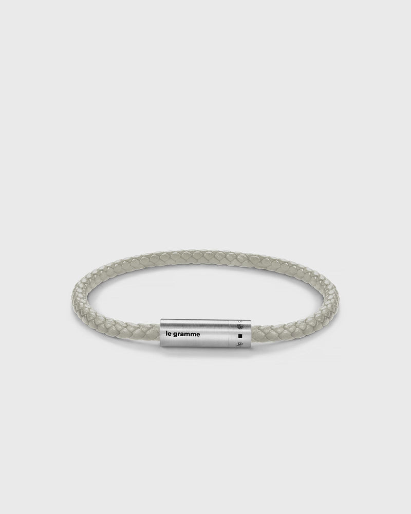 Le Gramme 7G Beige Leather Cable Bracelet