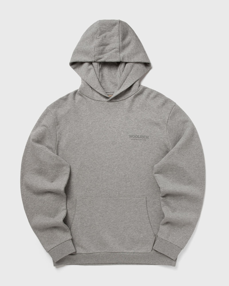 Woolrich Macro Logo Hoodie Grey