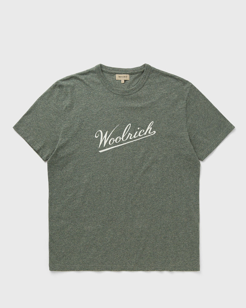 Woolrich Mouline Jersey Logo Tee Green
