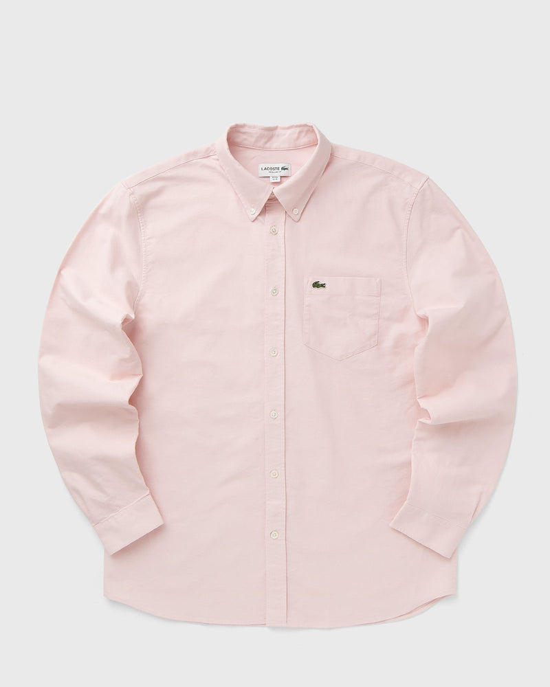 Lacoste Regular Fit Oxford Shirt Pink