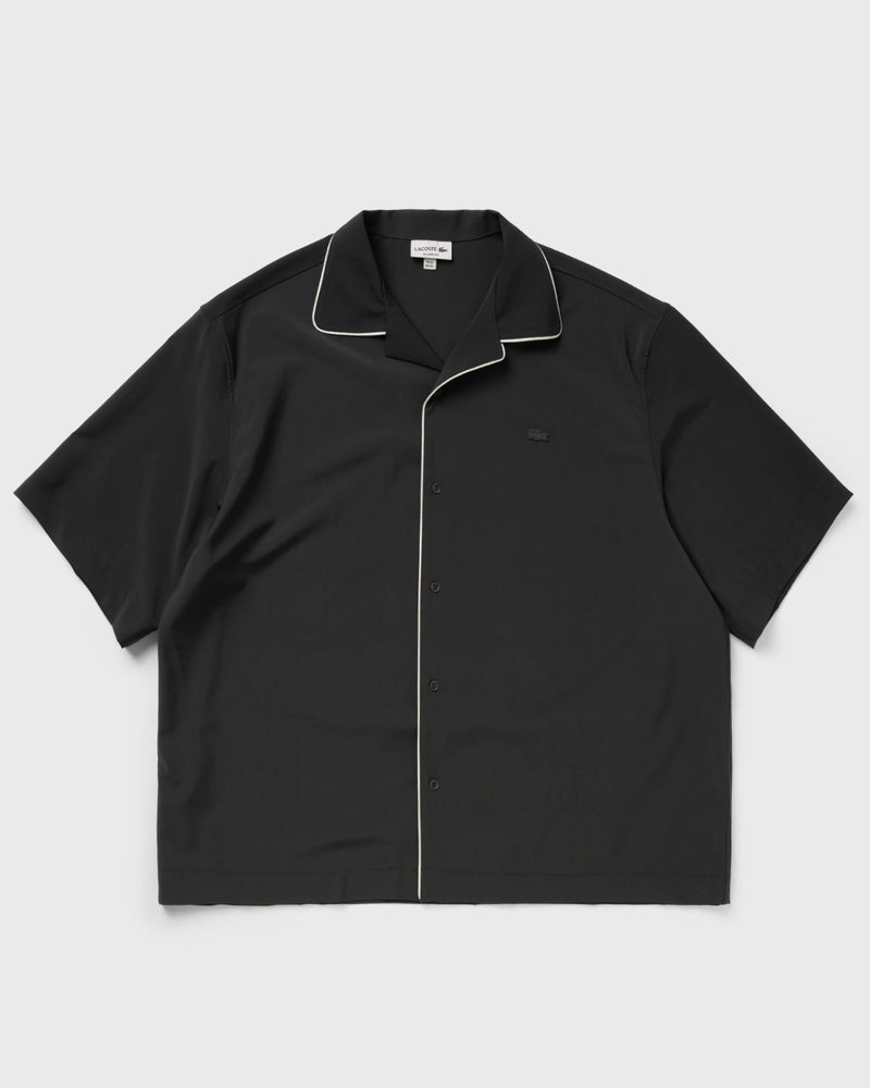 Lacoste Relaxed Fit Short Sleeved Wool Shirt Grey