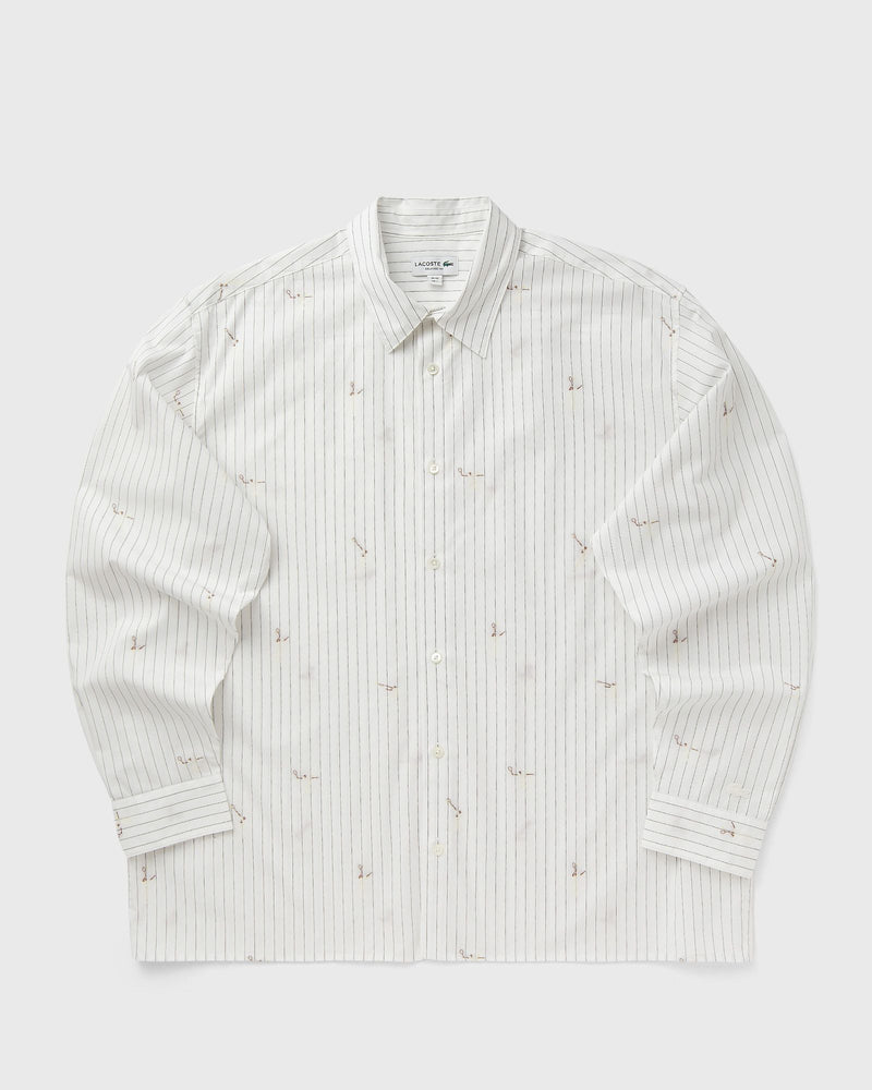 Lacoste Relaxed Fit Embroidered Cotton Shirt White