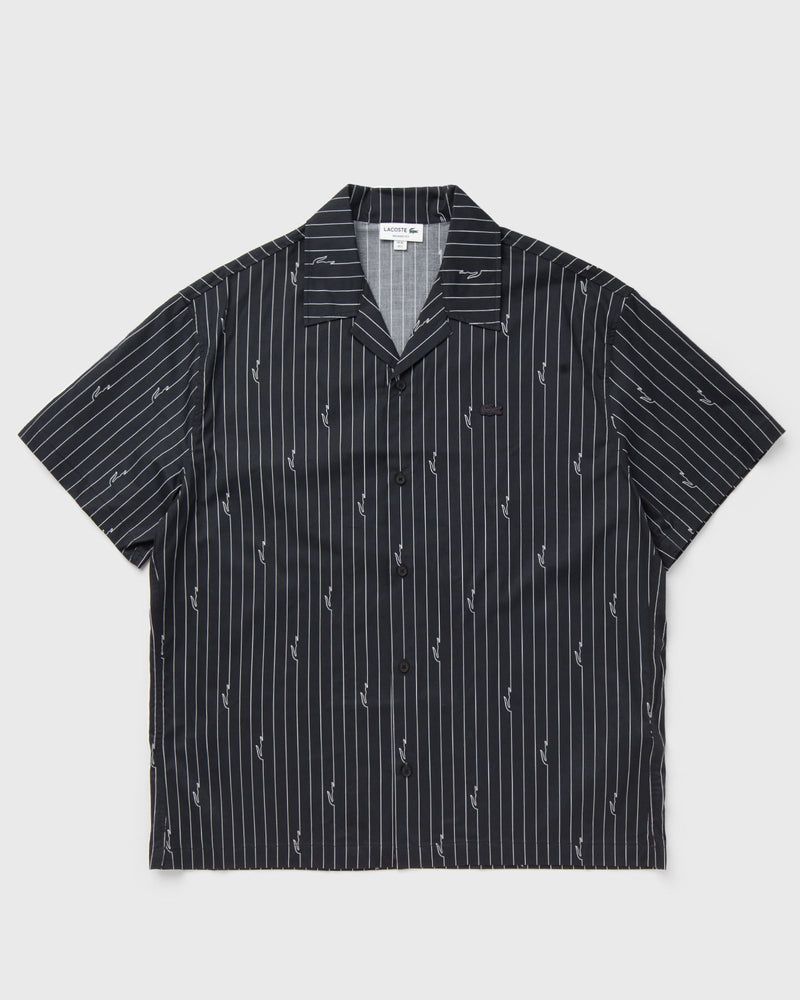 Lacoste Relaxed Fit Print Twill Shirt Black