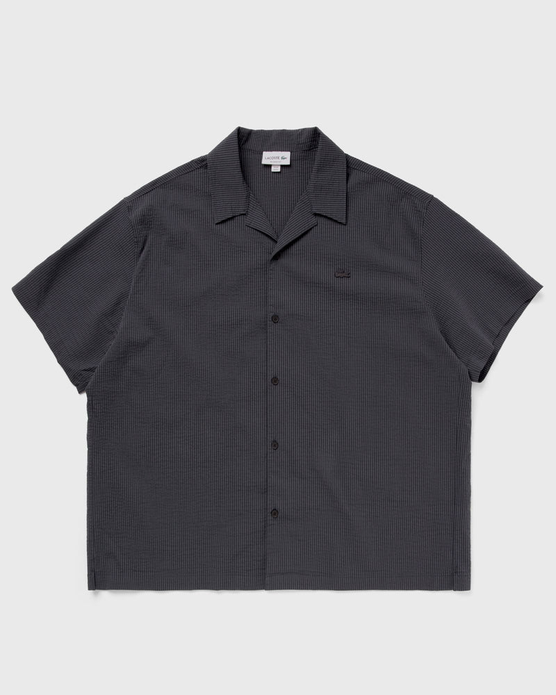 Lacoste Relaxed Fit Seersucker Shirt Black