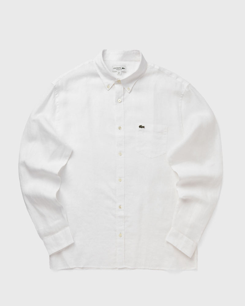Lacoste Regular Fit Linen Shirt White