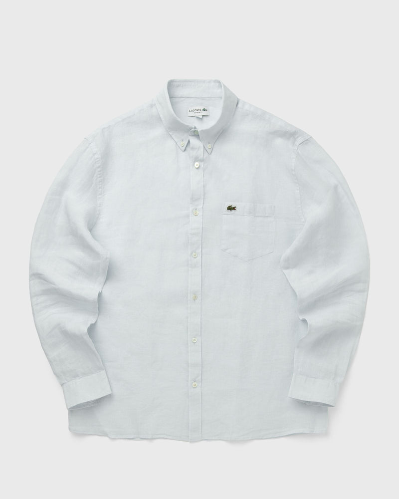 Lacoste Regular Fit Linen Shirt Blue