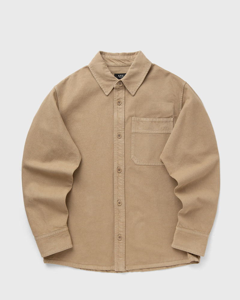 A.p.c. Surchemise Basile Brodee Poitrine Beige
