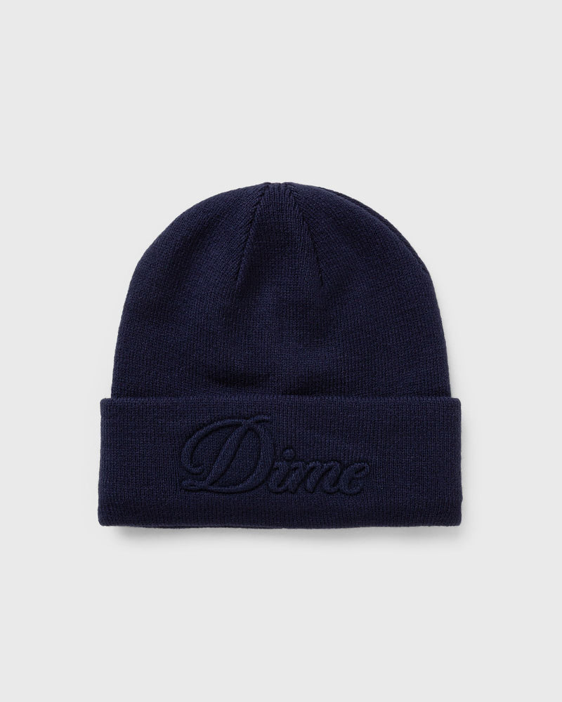 Dime Mtl Cursive Fold Beanie Blue
