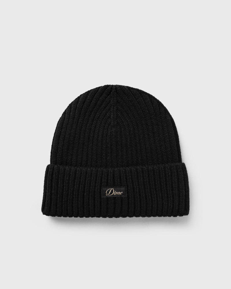 Dime Mtl Cursive Rib Beanie Black