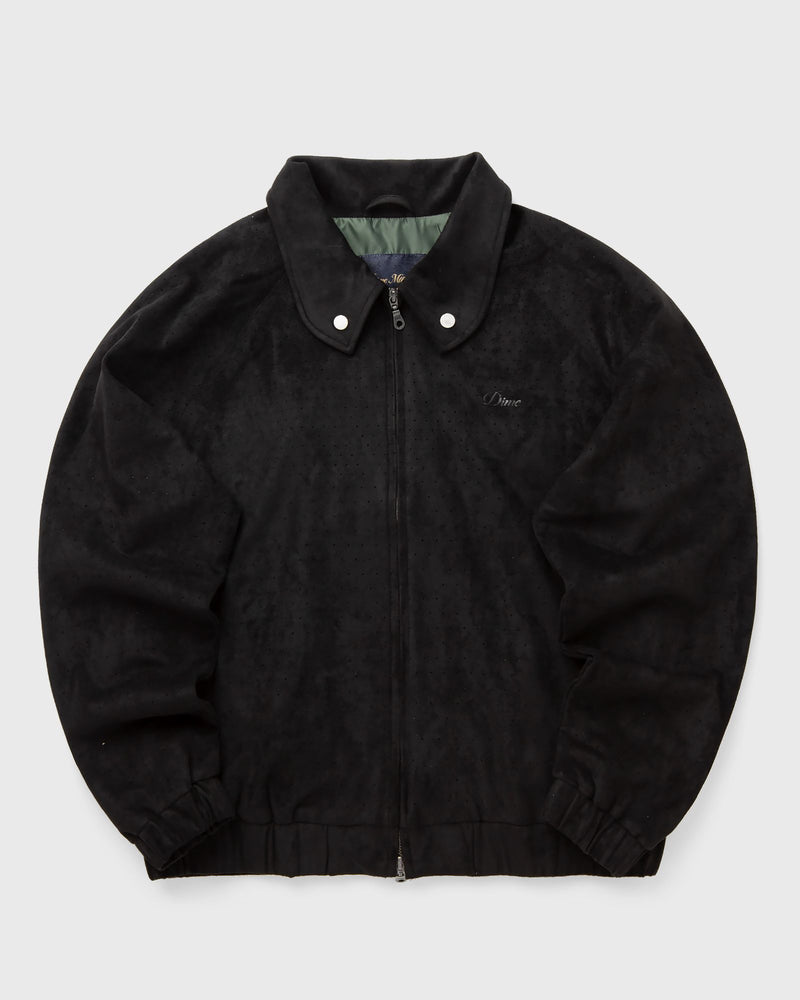 Dime Mtl Perforated Faux Suede Jacket Black