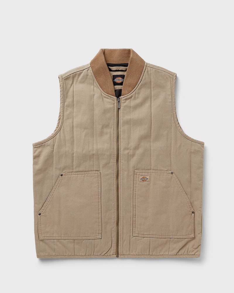 Dickies Quilted Canvas Vest Beige