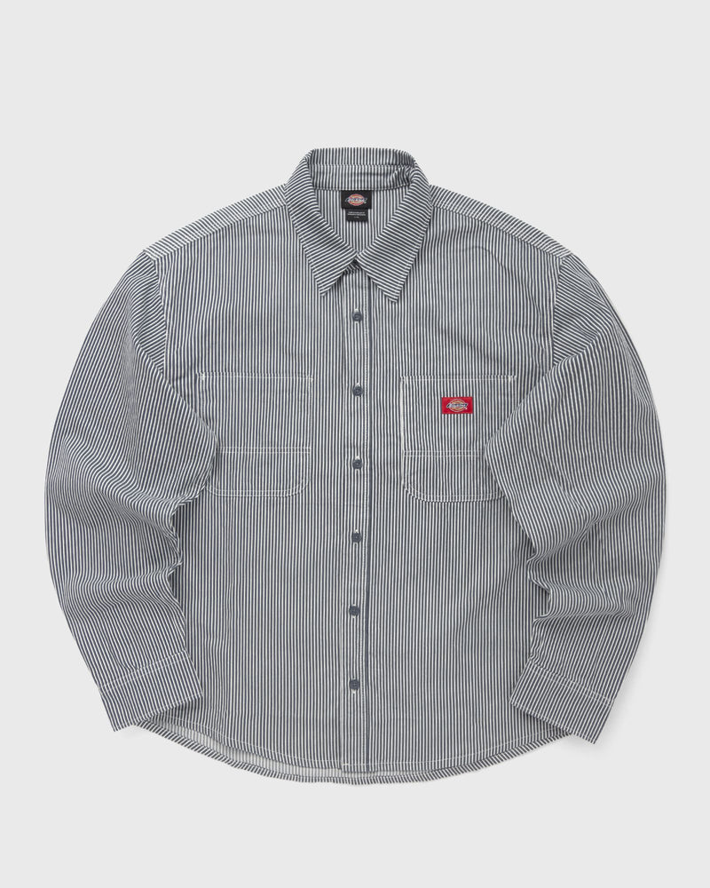 Dickies Hickory Work Shirt Ls Retro Blue
