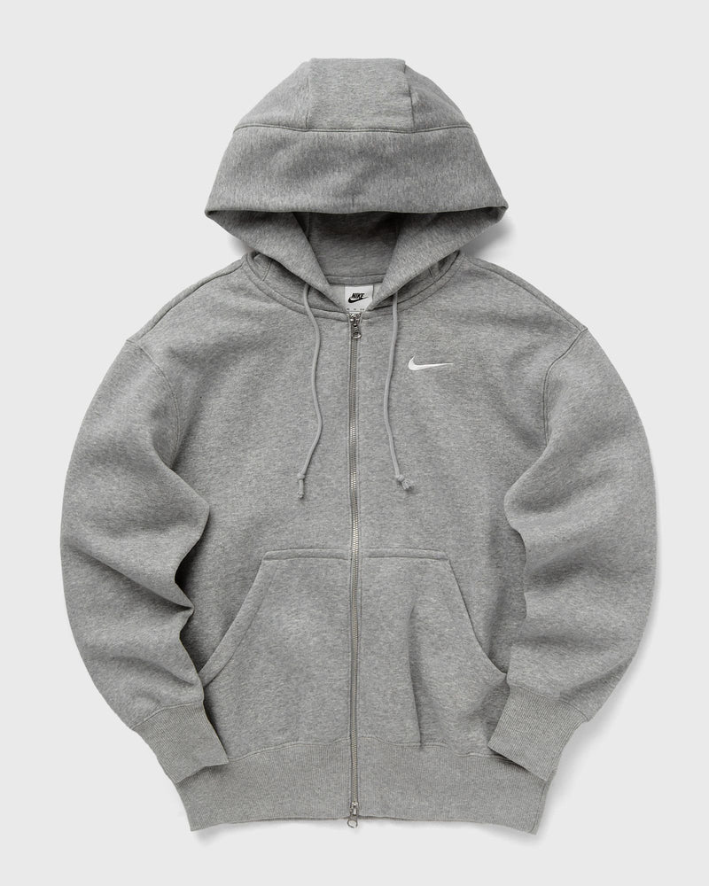 Nike Womens Phoenix Fleece Oversized Full-Zip Hoodie Grey