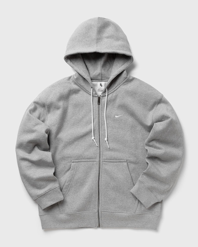Nike Solo Swoosh Fleece Full-Zip Hoodie Grey
