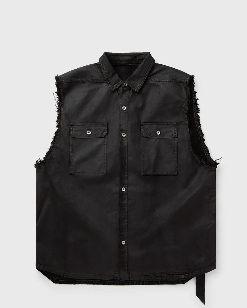 Rick Owens Denim Vest - Sl Tommy Jumbo Outershirt Black