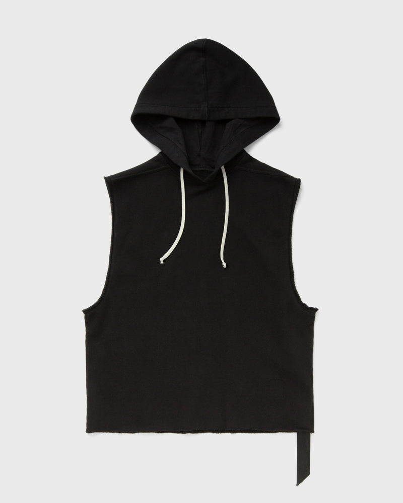Rick Owens Knit Sweat Top - Hooded Tunic Black