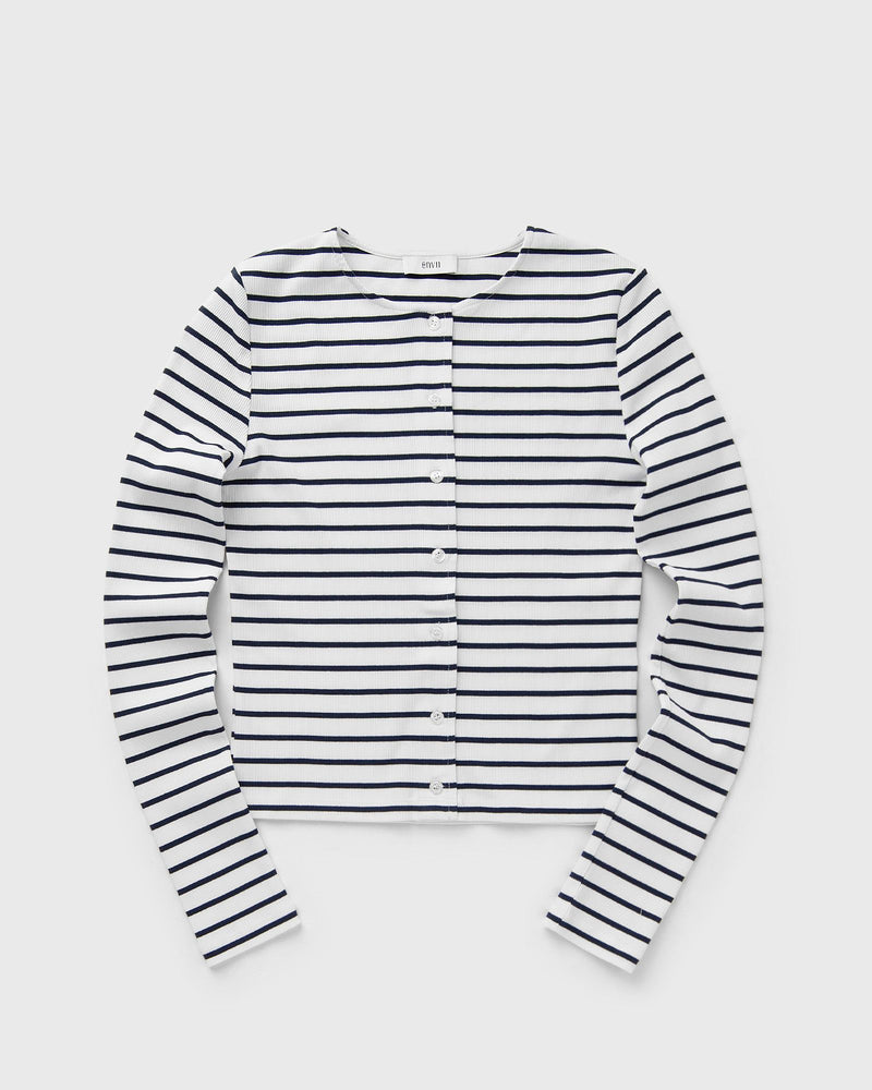 Envii Enally Ls O-N Cardigan St Blue|white