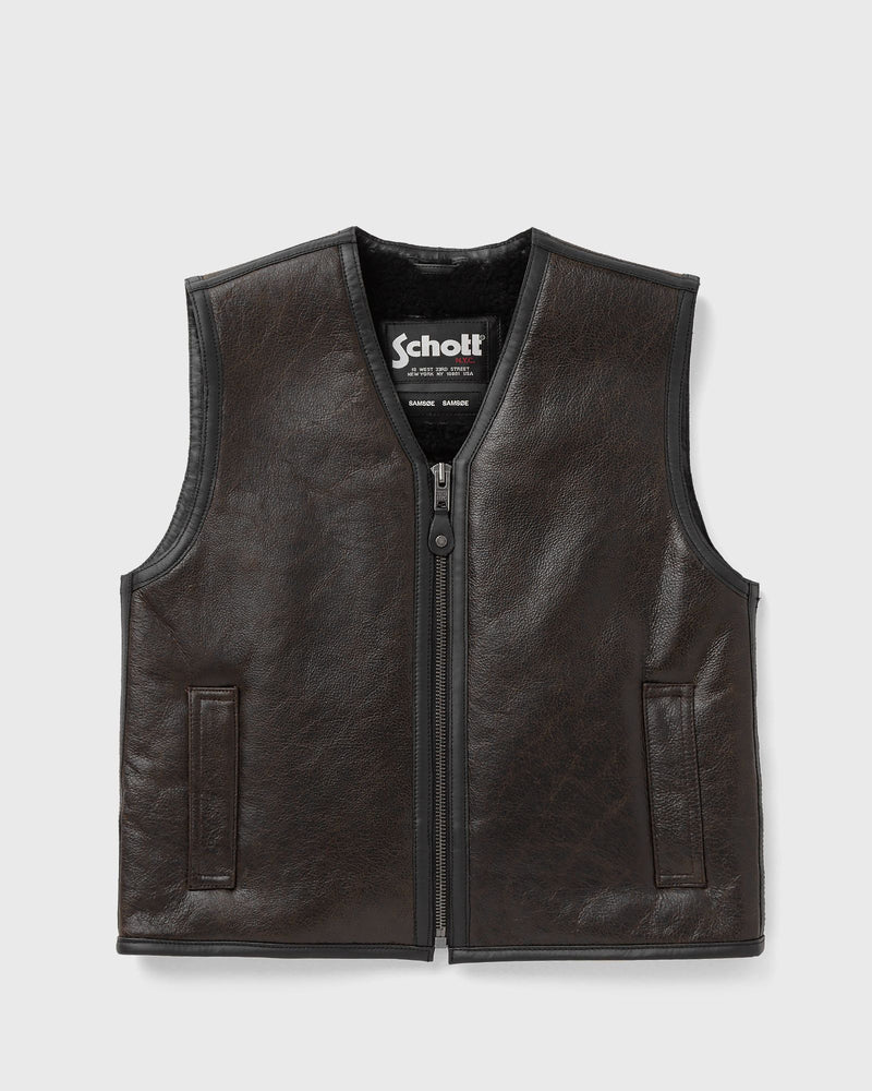 Samsøe & Samsøe X Schott Safreya Vest Brown