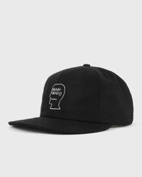 Brain Dead Flannel Classic Logohead 6 Panel Hat Black