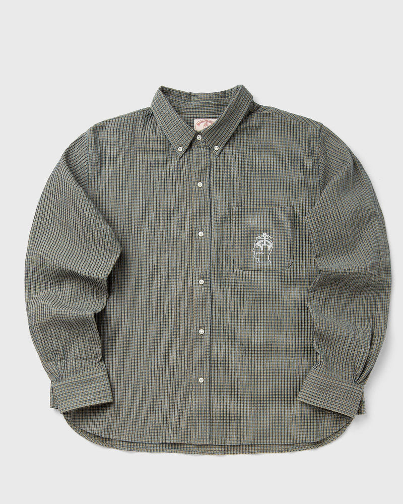 Brain Dead X Brooks Brothers Check Oxford Button Up Shirt Green