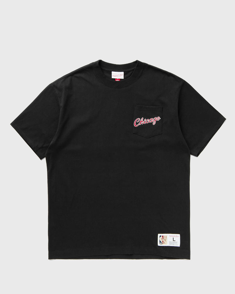 Mitchell & Ness NBA Double Hit Ss Pocket Tee Vintage Logo Chicago Bulls Black