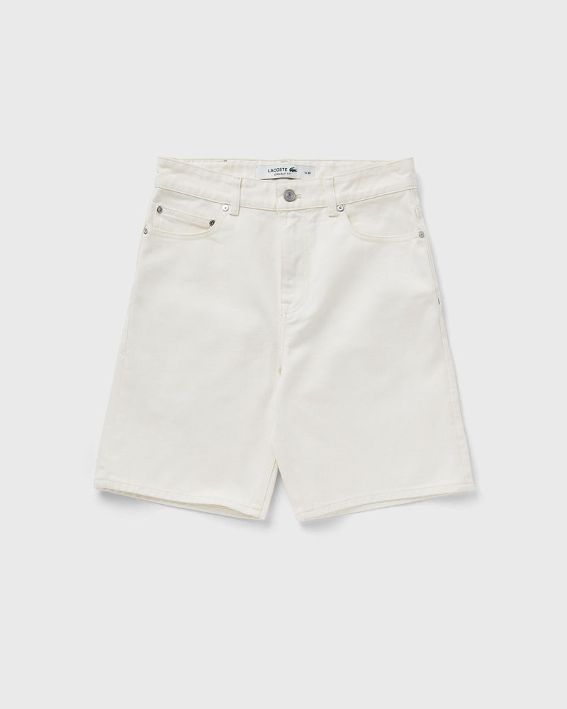Lacoste Straight Fit Denim Bermuda Shorts White
