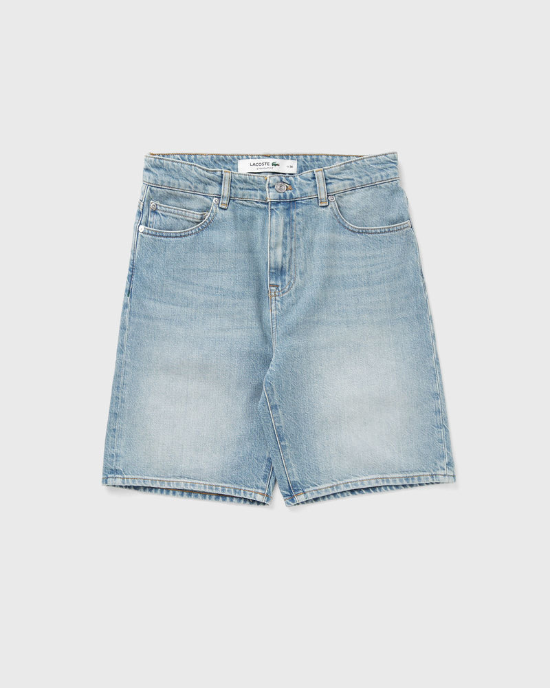 Lacoste Straight Fit Denim Bermuda Shorts Blue
