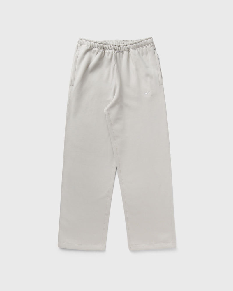 Nike Solo Swoosh Open-Hem Brushed-Back Fleece Pants Grey
