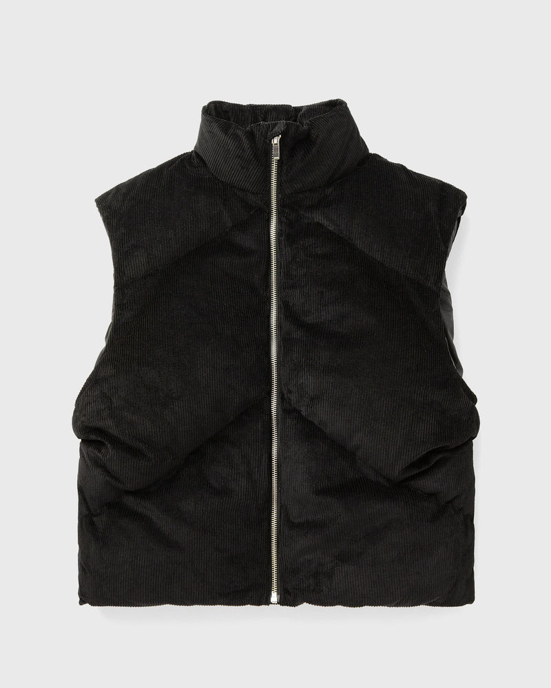 Rough. Corduroy Puffer Vest Black
