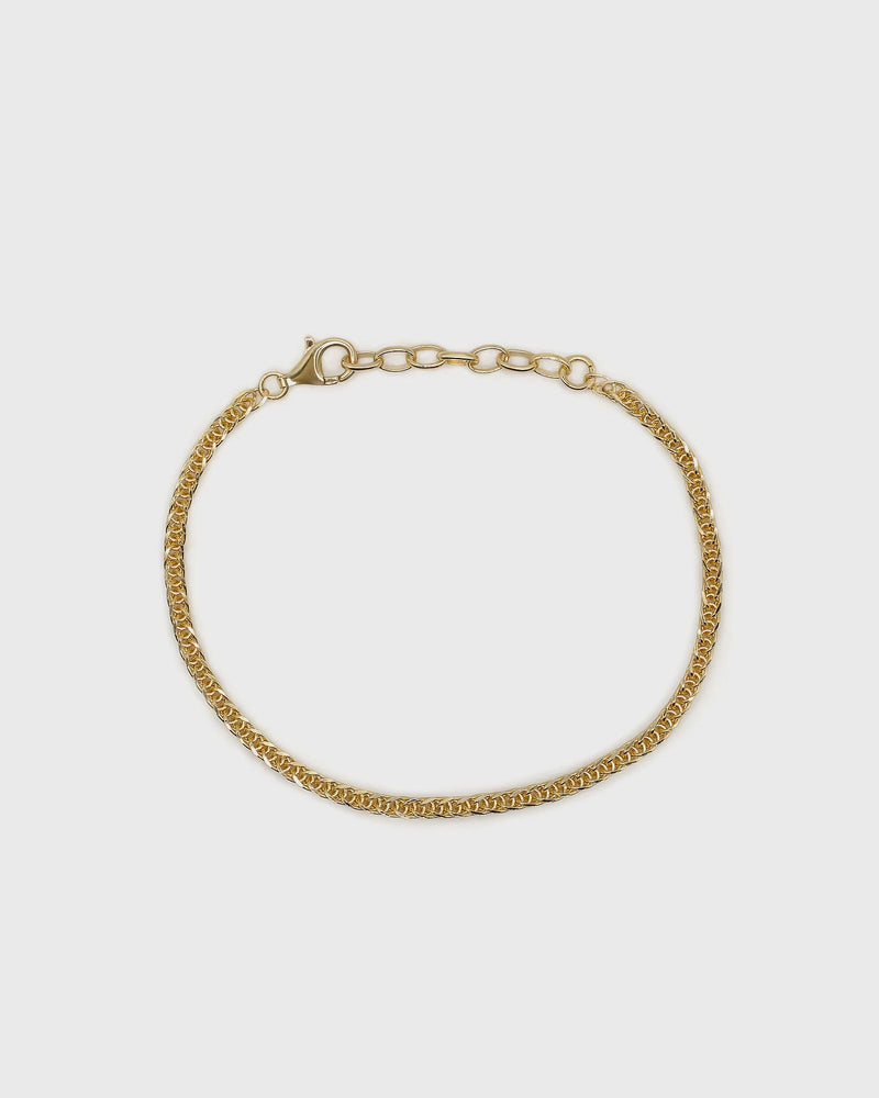 Serge Denimes Gold Square Spiga Bracelet
