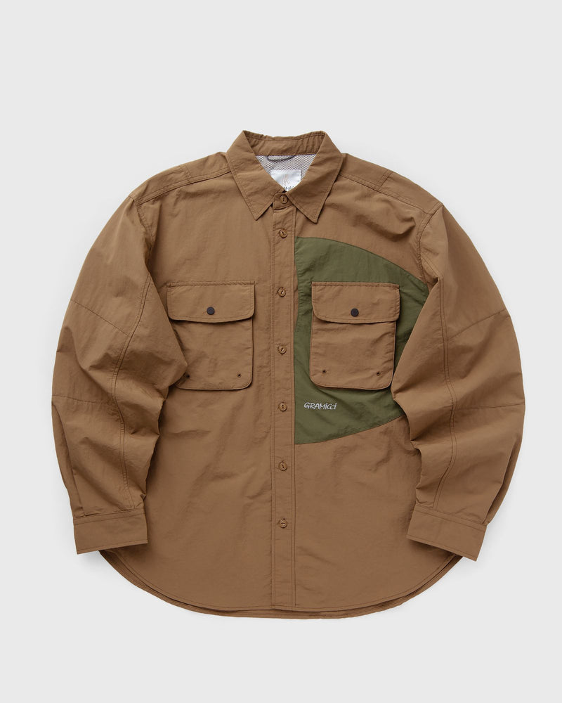 Gramicci Nylon Brentwood Shirt Brown