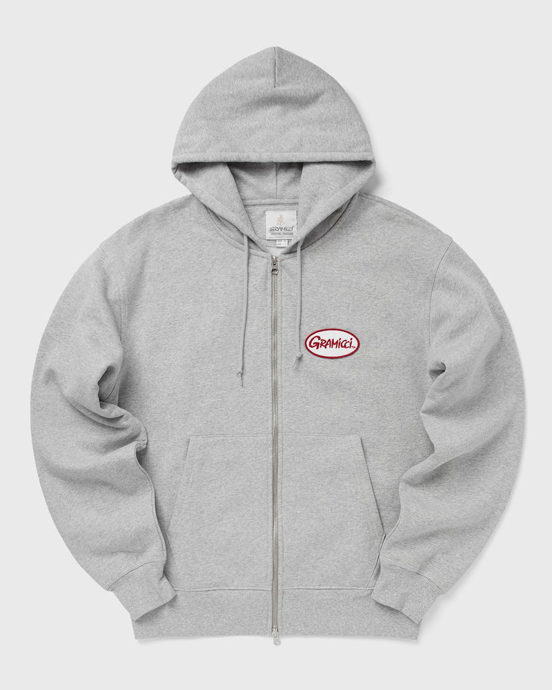 Gramicci Oval Patch Zip Hooded Sweatshirt Grey
