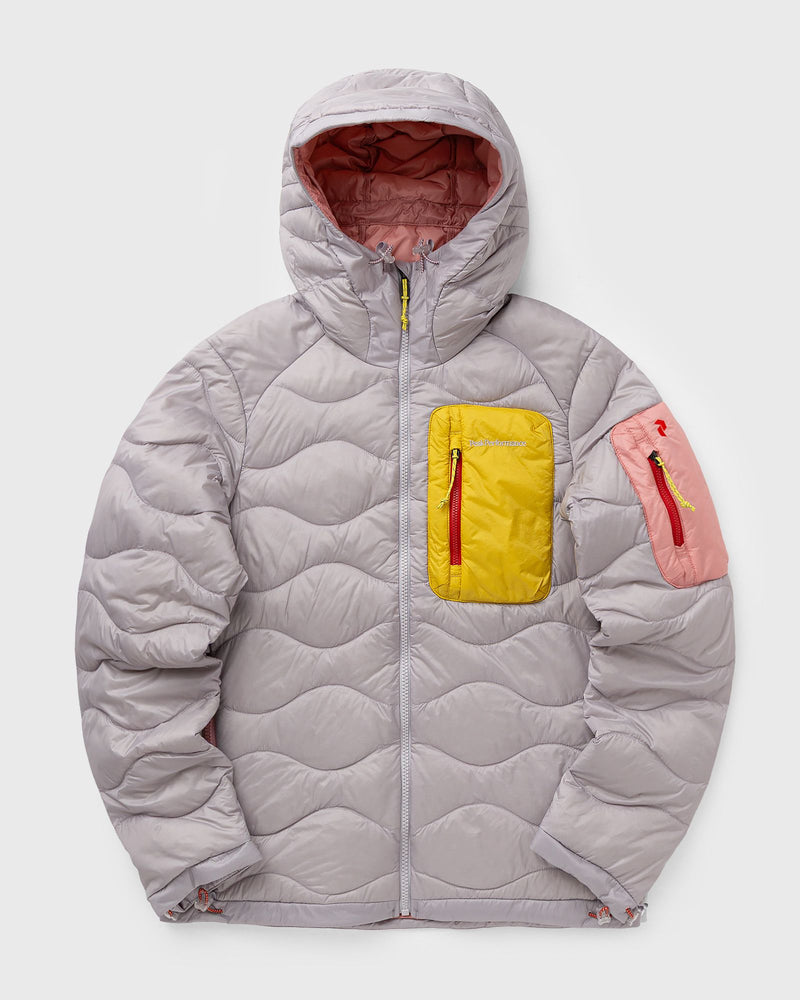 Peak Performance Helium Utility Down Hood Jacket Grey|purple