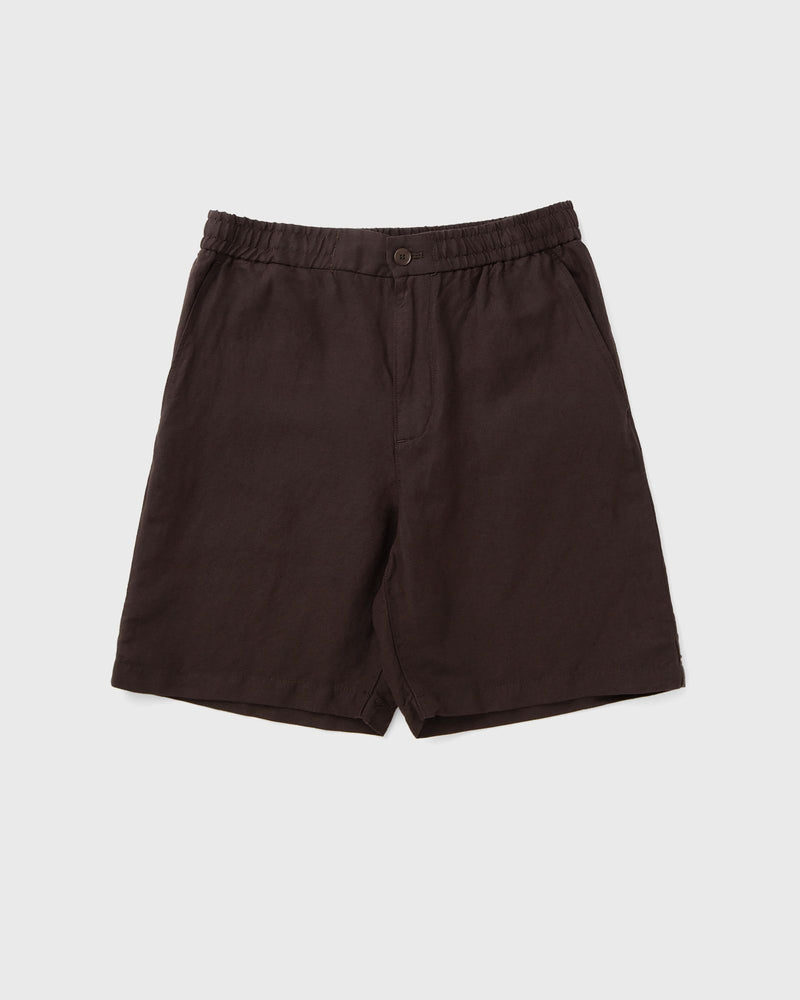 Lacoste Regular Fit Linen Blend Twill Shorts Brown