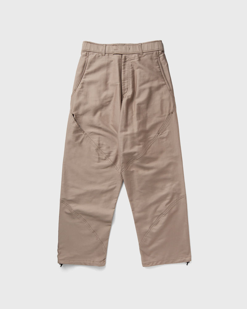 Goldwin 0 Cotton Silk Blend Helicoid Wide Pants Beige