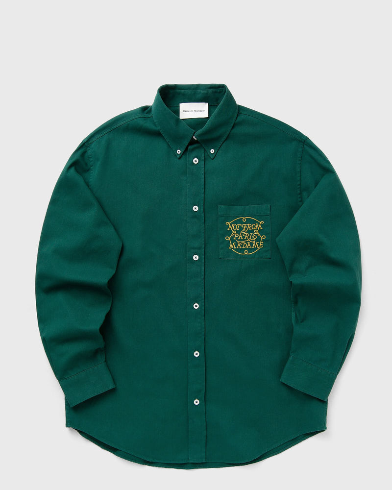 Drôle de Monsieur LA Chemise Slogan Tresses Green