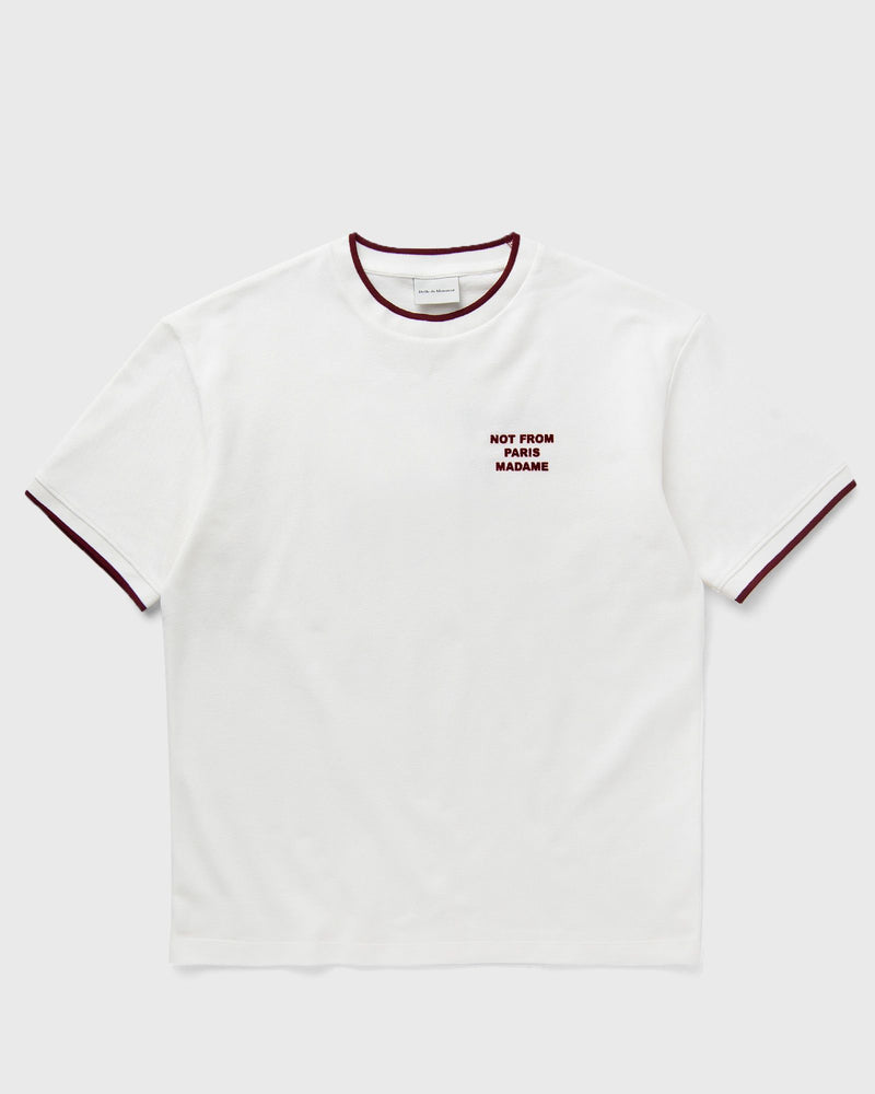 Drôle de Monsieur le Tee Slogan Piquè White