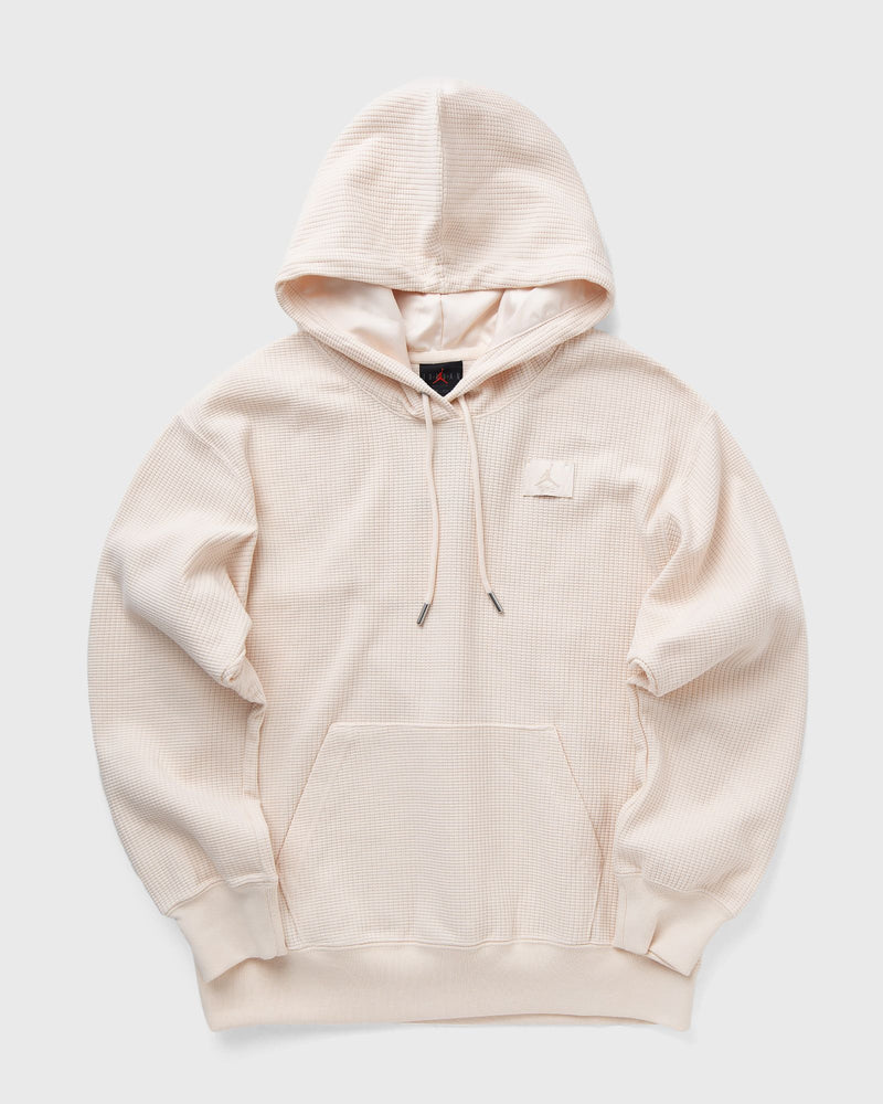 Jordan Womens Flight Fleece Waffle Satin-Lined Hoodie Orange