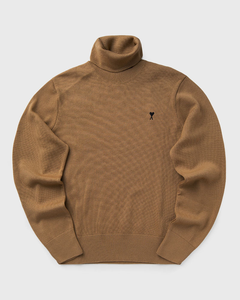 AMI Paris AMI de Coeur Turtle Neck Sweater Brown