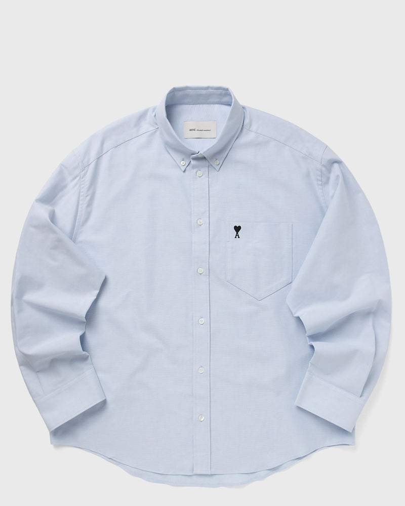 AMI Paris Boxy Long Sleeves Shirt Button Down Blue