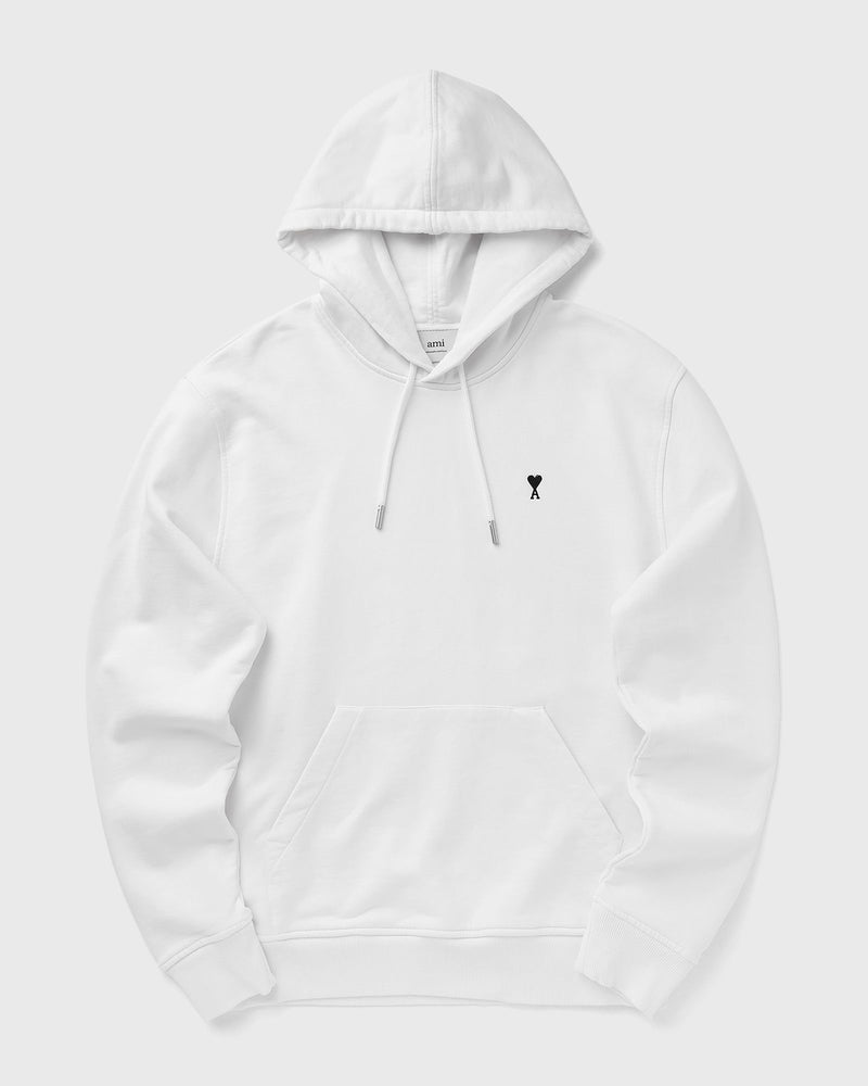 AMI Paris Contrasted AMI de Coeur Hoodie White